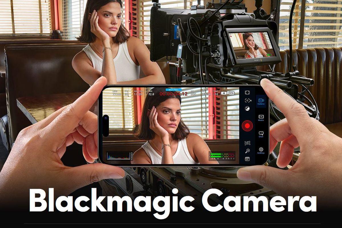 Ilustrasi aplikasi Blackmagic Camera