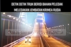 Video Viral Detik-detik Ledakan Jembatan Crimea Rusia, Ini Kronologinya