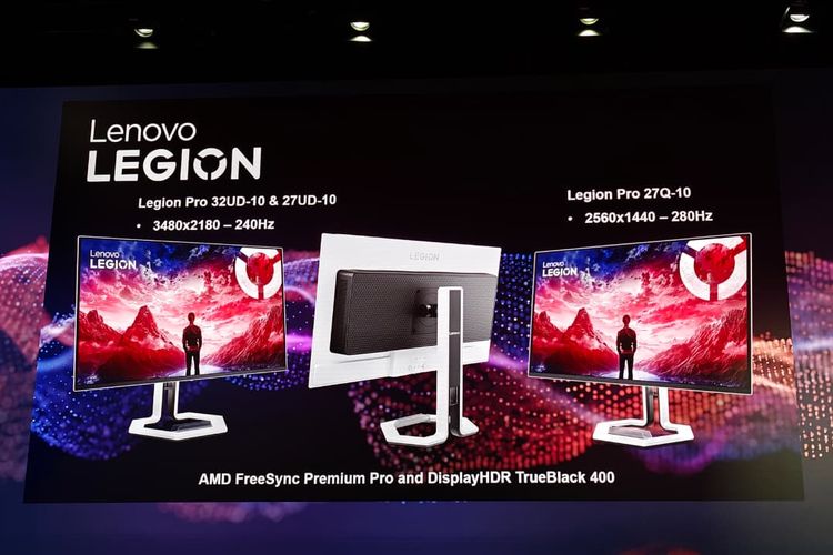 Ilustrasi Lenovo Legion Pro 32UD-10, 27UD-10, dan 27Q-10