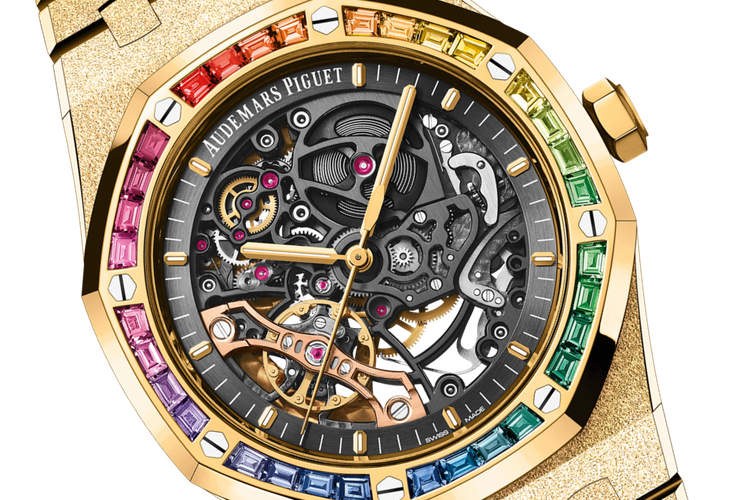 Audemars Piguet Royal Oak Double Balance Wheel Openwork Rainbow ref 15412BA.YG.1224BA.01