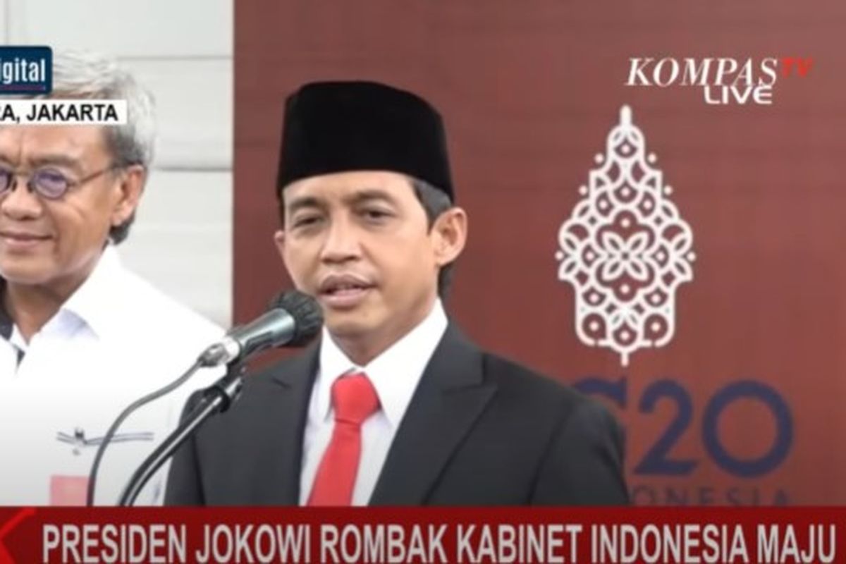 Wamen ATR/Waka BPN Raja Juli Antoni saat konferensi pers usai pelantikan pada Rabu (15/06/2022).