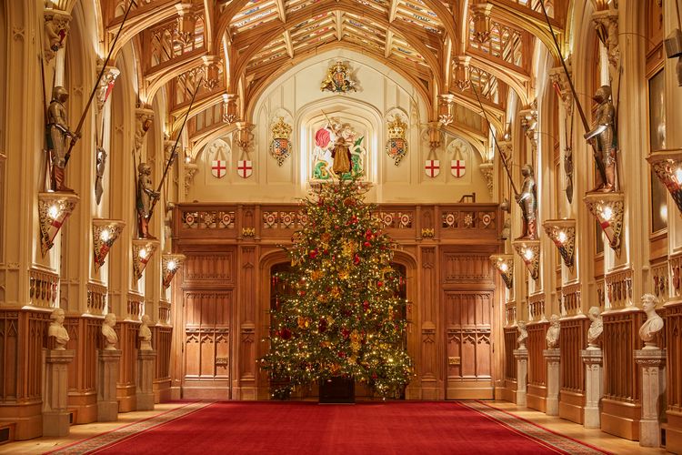 Dekorasi Natal di Windsor Castle.
