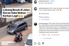 Grand Livina Patah As Roda Depan Setelah Hantam Lubang di Jalan