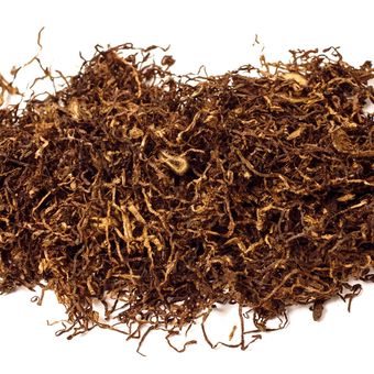 Ilustrasi daun tembakau kering.