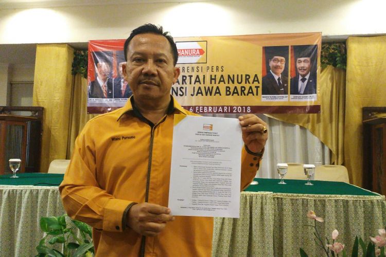 Wisnu Purnomo resmi menggantikan Aceng Fikri sebagai Ketua DPD Partai Hanura Jawa Barat melalui Surat Keputusan Dewan Pimpinan Pusat (DPP) Partai Hanura versi Munaslub Partai Hanura 2018. 