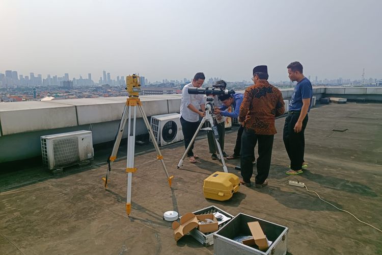 Kantor Wilayah Kementerian Agama (Kanwil Kemenag) DKI Jakarta, Jakarta Timur, merupakan salah satu titik pemantauan hilal awal Ramadhan 1444 Hijriah/2023 Masehi, Rabu (22/3/2023).