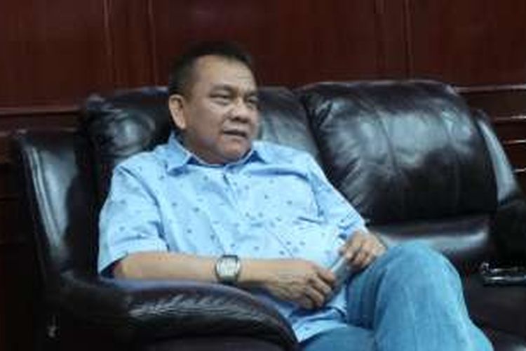 Wakil Ketua DPRD DKI Jakarta sekaligus Ketua DPD Gerindra DKI Jakarta Mohamad Taufik, saat ditemui di ruang kerjanya di lantai 9 Gedung DPRD DKI Jakarta, Selasa (2/8/2016).