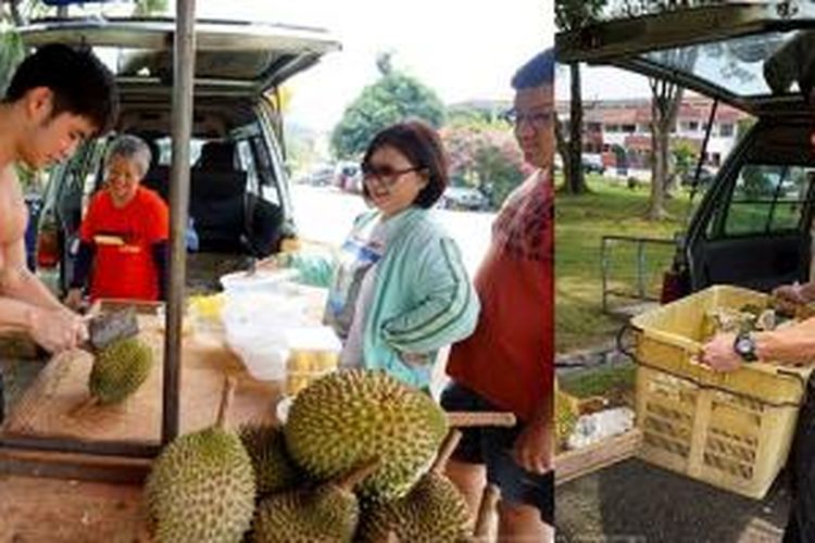 Jordan Yeoh, model paruh waktu asal Malaysia ini memang mulai berjualan buah durian untuk mendulang popularitas. 