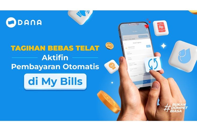 Fitur DANA My Bills di aplikasi dompet digital DANA. Fitur tersebut dirancang agar pengguna dapat mengelola pembayaran bulanan dengan lebih teratur.