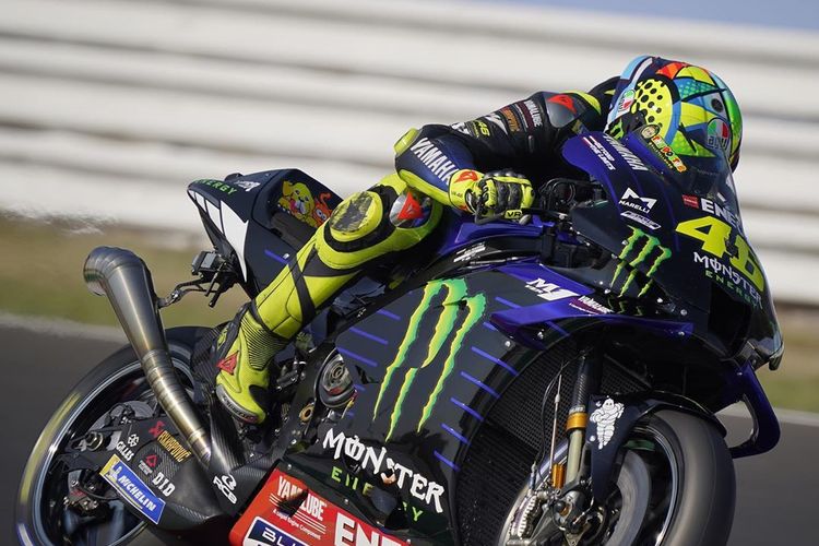 Valentino Rossi saat sesi tes di Sirkuit Misano