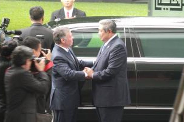 Raja Yordania YM Abdullah Bin Al-Hussein (Abdullah II) beremu dengan Presiden Susilo Bambang Yudhoyono, Rabu (26/2/2014) di Istana Negara.