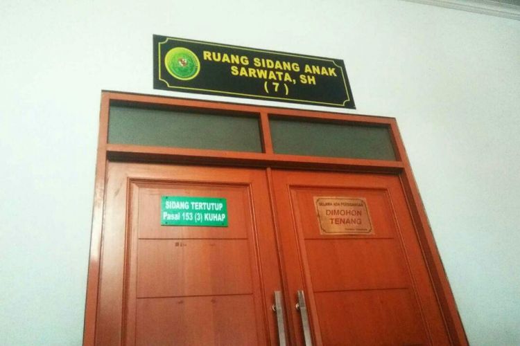 Ruang sidang anak di Pengadilan Negeri Jakarta Selatan tempat BL menjalani sidang kasus pembuangan bayinya.