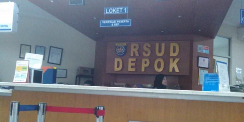 Salah satu loket di RSUD Depok, Jalan Muchtar, Sawangan, Depok, Kamis (11/9/2014).
