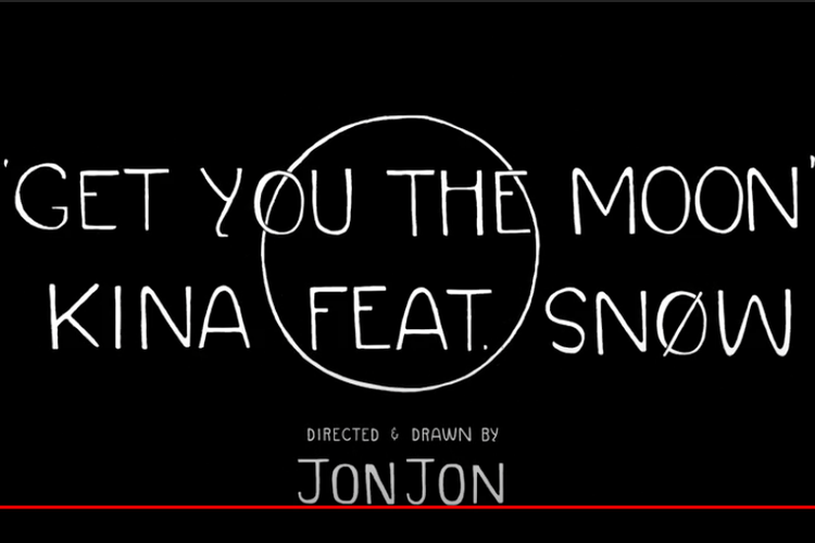 Tangkapan layar video musik Get You The Moon dari Kina feat Snow