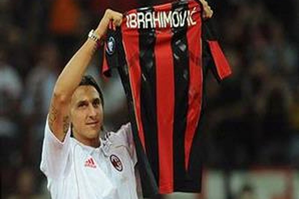 Penyerang baru AC Milan, Zlatan Ibrahimovic.