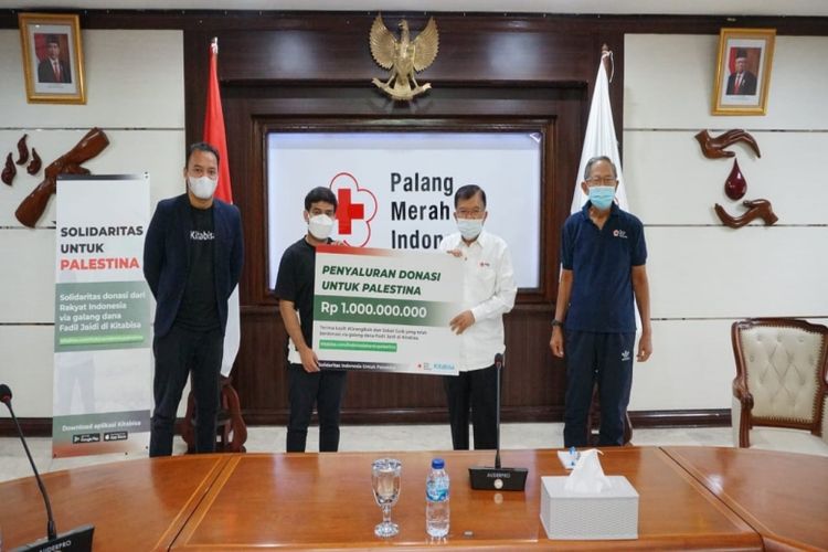 Penyaluran donasi untuk Palestina melalui PMI senilai Rp 1 miliar.