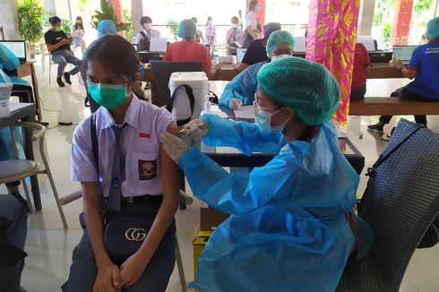 Bahagianya Anak-anak di Bali Ikut Vaksinasi Covid-19, Berharap Sekolah Segera Dibuka 