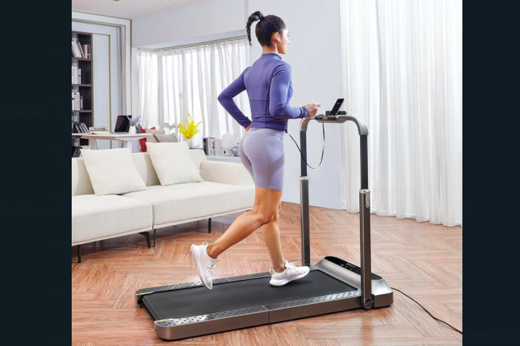 Ilustrasi olahraga dengan treadmill