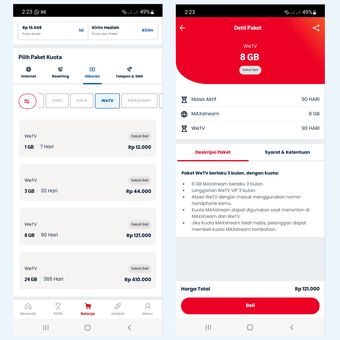 Paket bundling Telkomsel-WeTV sudah bisa dibeli melalui aplikasi MyTelkomsel.
