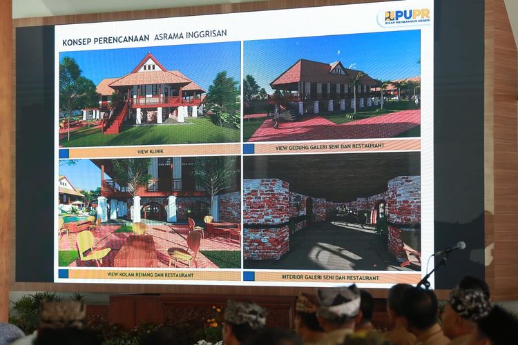 Konsep perencanaan revitalisasi Asrama Inggrisan di Banyuwangi, Jawa Timur, yang akan dilakukan oleh Kementerian PUPR pada 2024. 