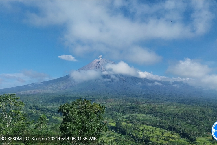 Foto Gunung Semeru Meletus Kali Sabtu Pagi