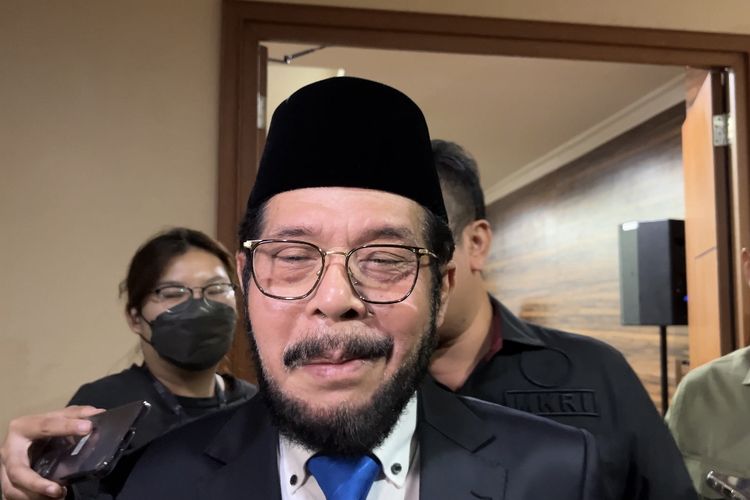 Ketua Mahkamah Konstitusi (MK) Anwar Usman saat ditemui di Aula Gedung II MK, Selasa (24/10/2023).