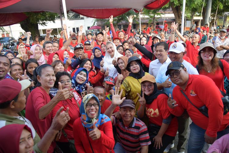 Mbak Ita saat mengikuti kegiatan Undian Great Sale PPKL Stadion Diponegoro dan Kerja Bakti, Kamis (9/5/2024).