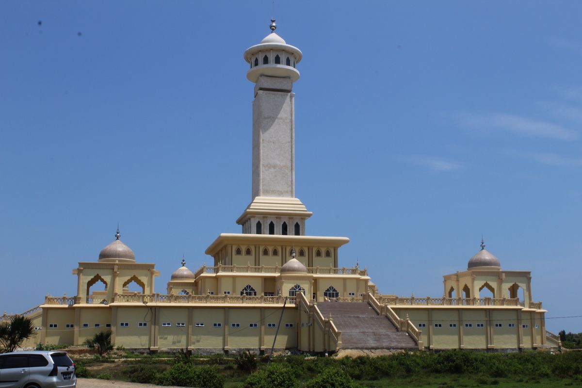 Monumen Kerajaan Samudera Pasai, di Desa Beuringen Pirak, Kecamatan Samudera, Kabupaten Aceh Utara, Minggu (5/9/2021)