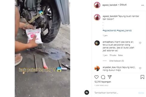 Viral Video Tambal Ban Pakai Tepung, Produsen Ban Sampai Tak Bisa Komentar