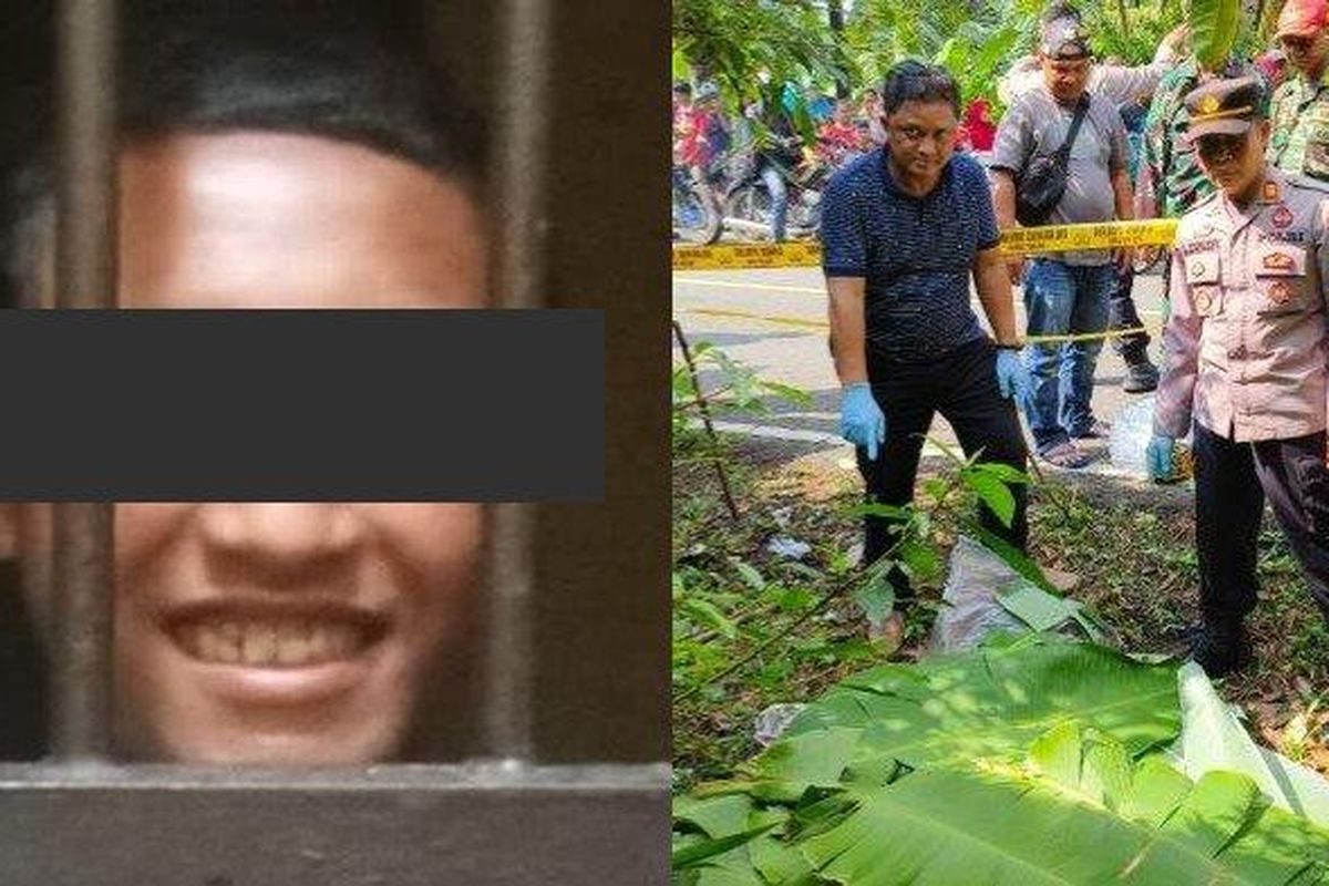 Polisi telah mengamankan pemutilasi di Garut, Jawa Barat, Erus (kiri), Minggu (30/6/2024) malam. 
