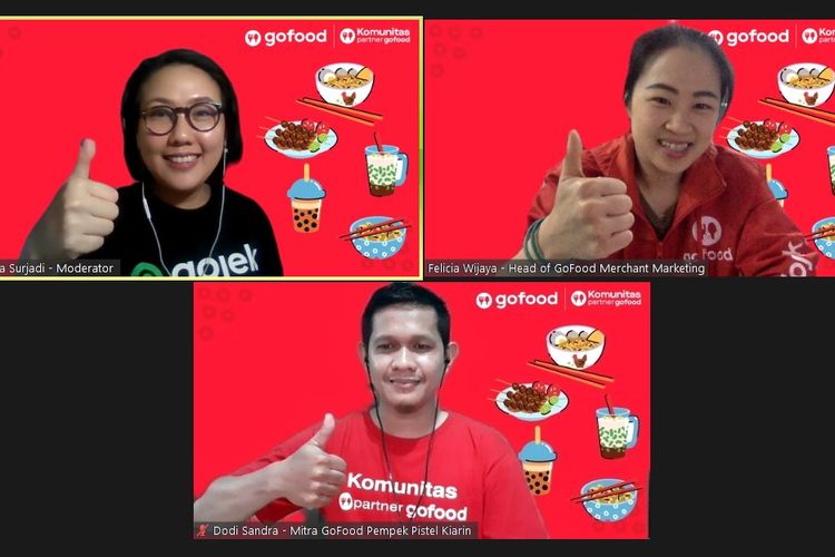 Jumpa pers virtual GoFood memperkenalkan Kompag, Selasa (10/11/2020).