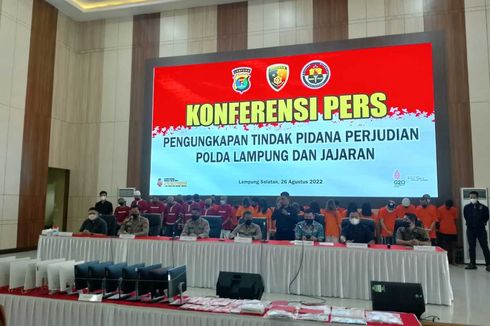 Polda Lampung Ringkus 7 Bandar Judi 