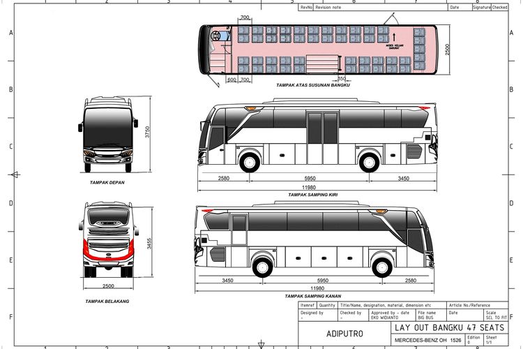 Lay out Jetbus BRT