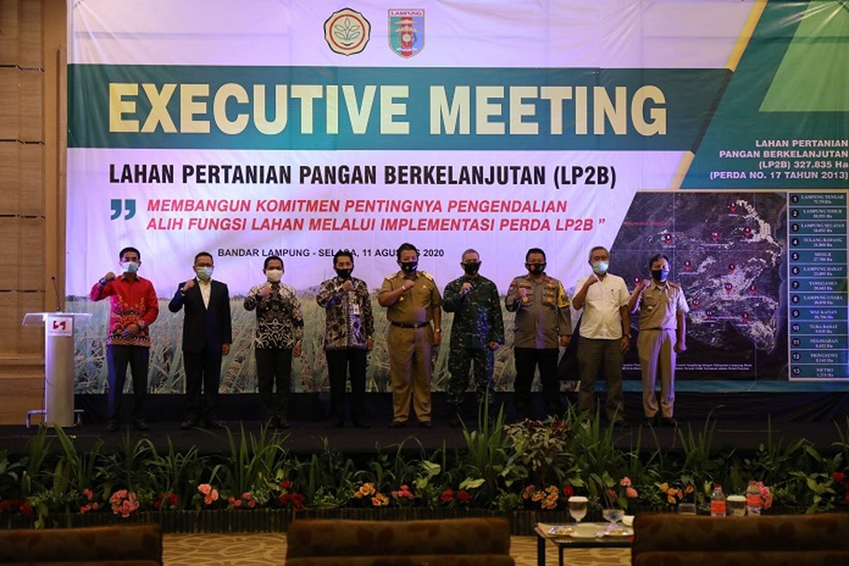 Executive Meeting Perlindungan LP2B, di Bandar Lampung, Selasa (11/8/2020).