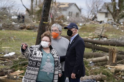 Kunjungi Lokasi Tornado Kentucky 2021, Biden: Kerusakannya di Luar Dugaan