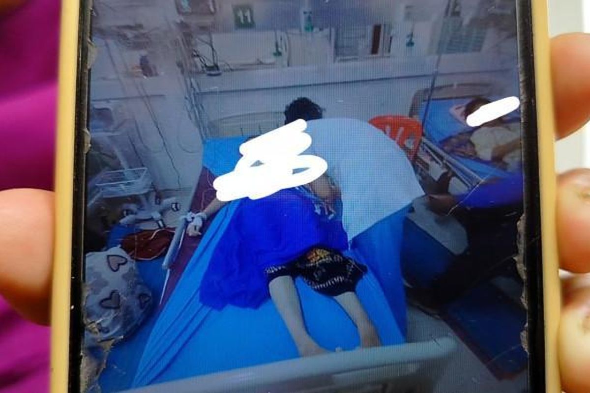 Nazwa Aliya (19), warga Jalan Bejo, Gang Sejahtera, Dusun XVl, Kecamatan Percut Seituan, Kabupaten Deli Serdang saat kritis di Kamboja. 