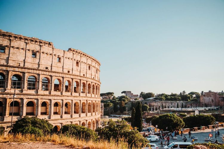 Ilustrasi kota Roma di Italia