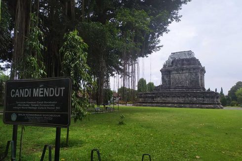 Antisipasi Abu Merapi, Stupa Candi Mendut Juga Ditutup Terpal