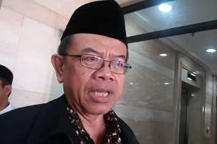 Direktur Jenderal Bimbingan Masyarakat Islam Kementerian Agama RI, Machasin di Gedung PBNU, Jalan Kramat Raya, Jakarta Pusat, Kamis (24/3/2016)