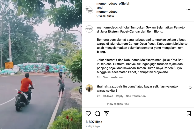 Motor alami rem blong di jalur Cangar-Pacet