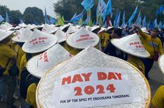 Pakai Caping Saat Aksi "May Day", Pedemo: Buruh seperti Petani, Semua Pasti Butuh Kami...