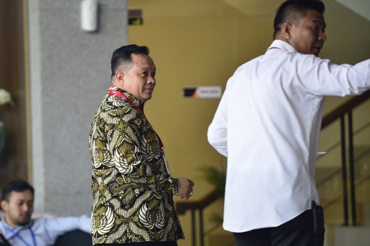 Direktur Alat dan Mesin Pertanian Kementerian Pertanian (Kementan) Muhammad Hatta mendatangi gedung Merah Putih Komisi Pemberantasan Korupsi (KPK) untuk diperiksa sebagai saksi dugaan korupsi di Kementan, Senin (9/10/2023).