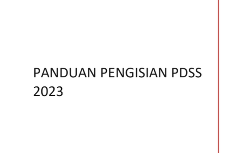 Cara Pengisian PDSS 2023