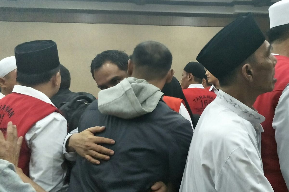 Sidang 29 karyawan Sarinah yang ditangkap saat kerusuhan 22 Mei, di Pengadilan Negeri Jakarta Pusat, Selasa (13/8/2019).