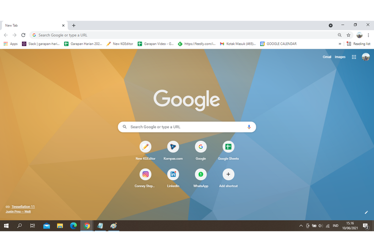 Cara mengganti background tab di Google Chrome