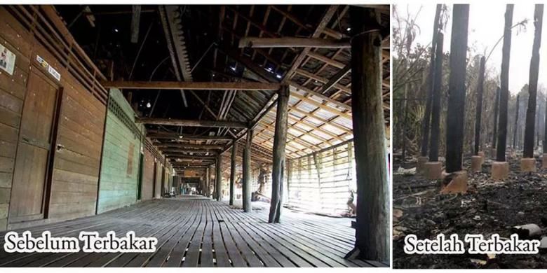 Rumah Betang Sungalok Apalin Di Kapuas Hulu Ludes Terbakar