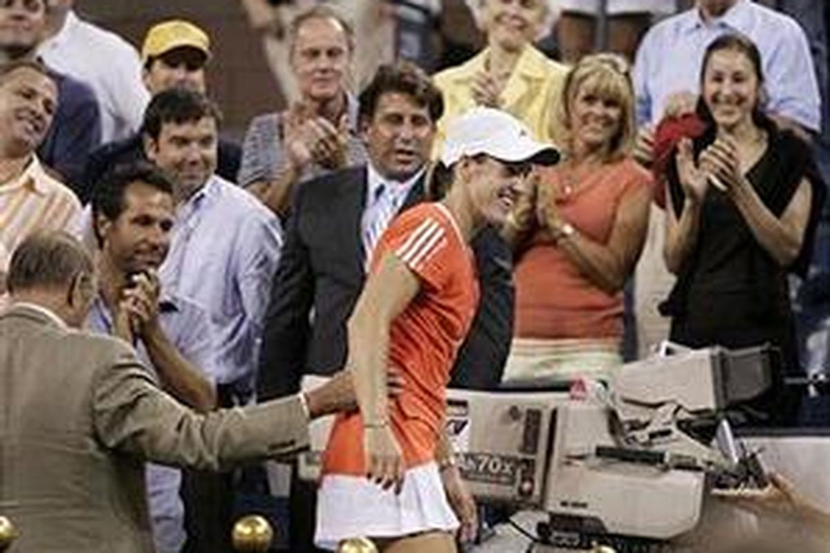 Justine Henin di Perancis Terbuka 2007.