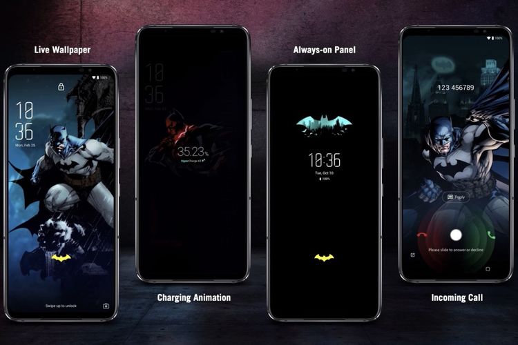 Elemen UI ROG Phone 6 Batman Edition yang dirombak Asus.