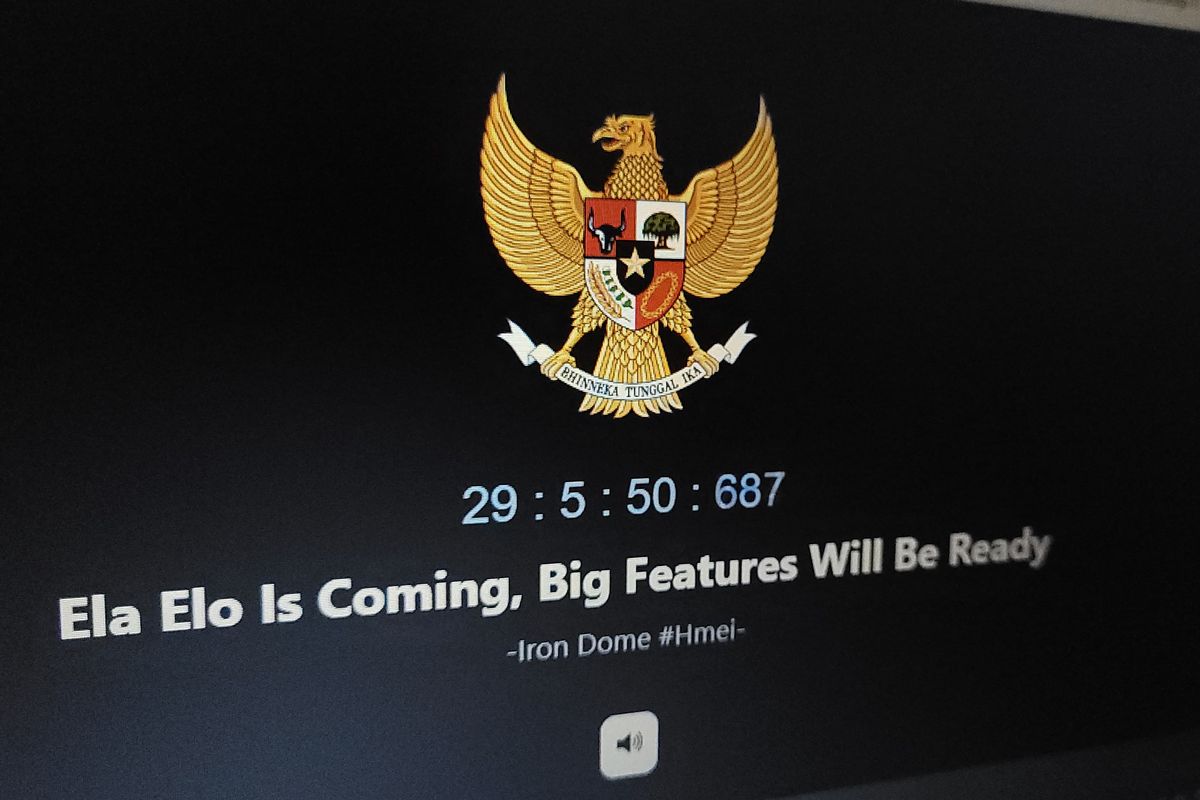 Tampilan situs web Elaelo.id yang sebelumnya sempat tidak bisa diakses. Situs ini sempat diduga dibuat oleh Kominfo. Namun, Kominfo telah membantahnya.
