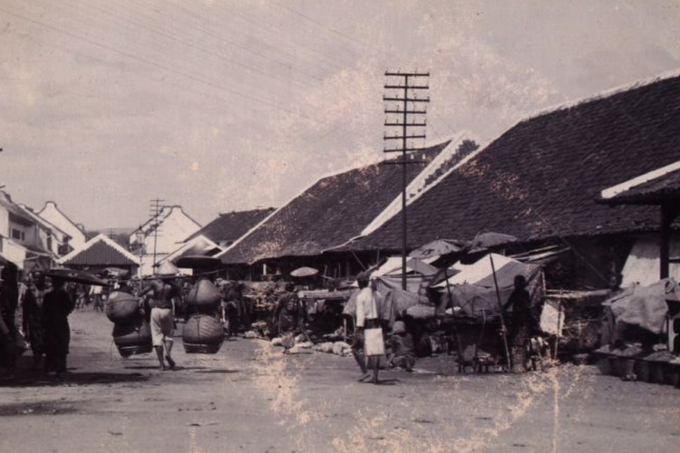 Foto Pasar Djohar Semarang diambil tahun 1887